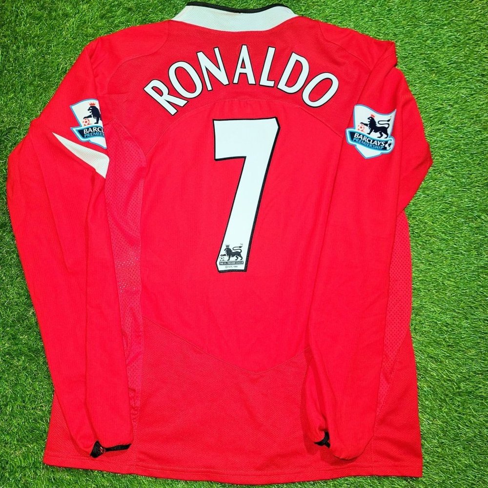 Cristiano Ronaldo Nike Manchester United 2005 2006 Long Sleeve Soccer Jersey L